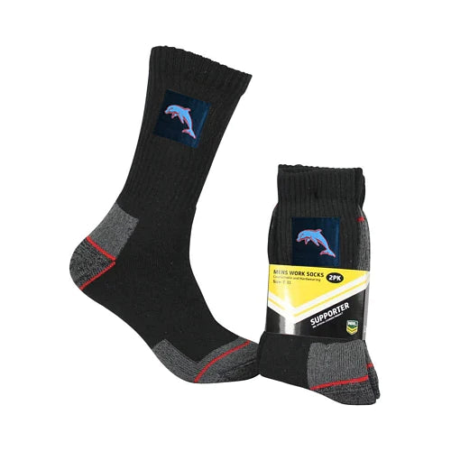 Redcliffe Dolphins Work Socks (2 Pack)