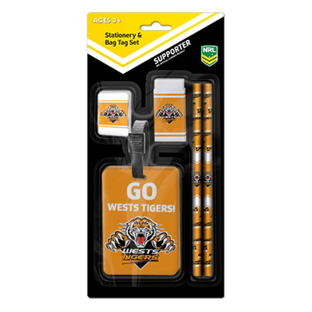 Wests Tigers Stationary Set/ Bag Tag