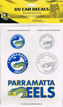 Parramatta Eels UV Car Decal Sticker Sheet