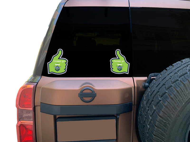 Canberra Raiders Thumbs Up Decal Sticker Sheet