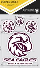 Manly Sea Eagles Decal Sticker Sheet