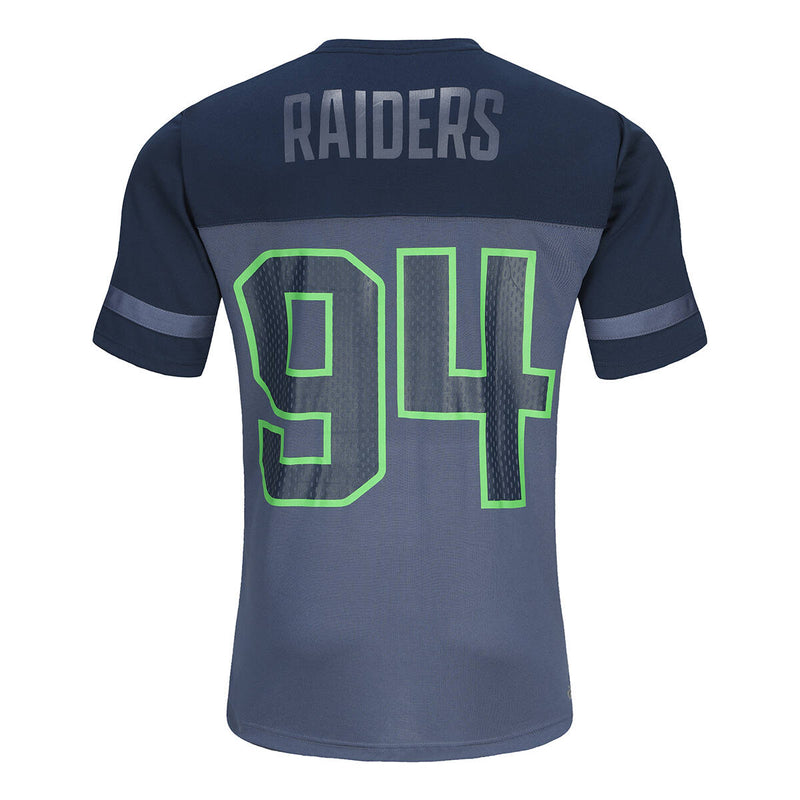 2024 Canberra Raiders ADULTS Navy Grid Iron Tee