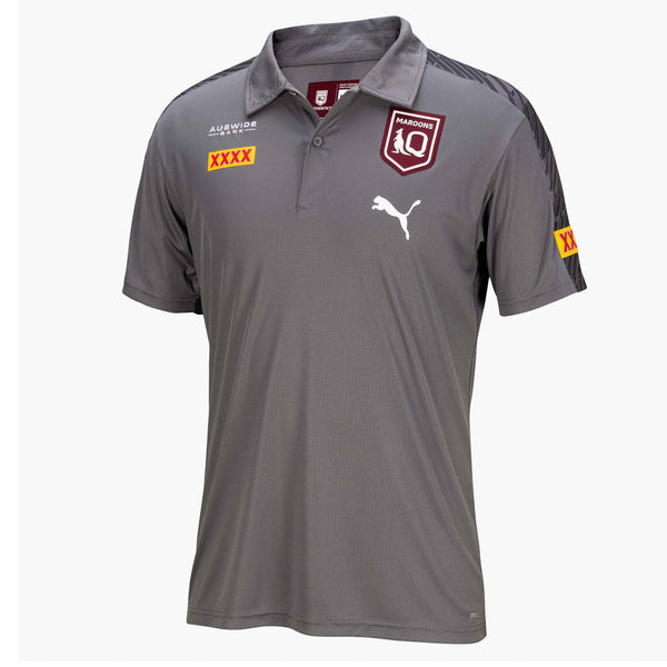 2021 QLD Maroons ADUTS Grey Polo