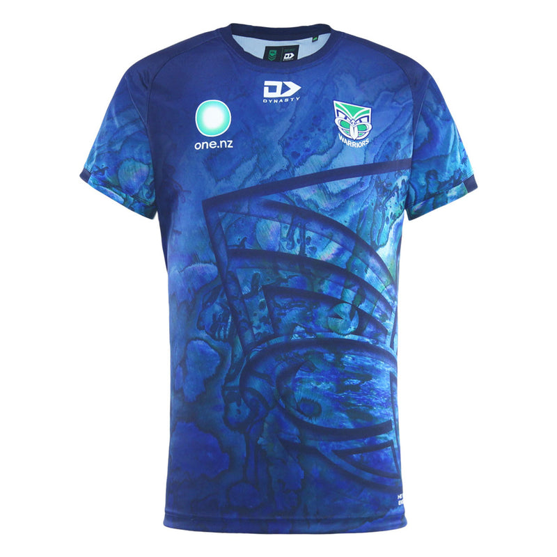 2025 New Zealand Warriors ADULTS Warm Up Tee Paua