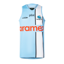 2026 Cronulla Sharks ADULTS Training Singlet Light Blue