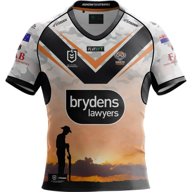 Personalised NRL WESTS TIGERS Oodie 2023 Away Jersey