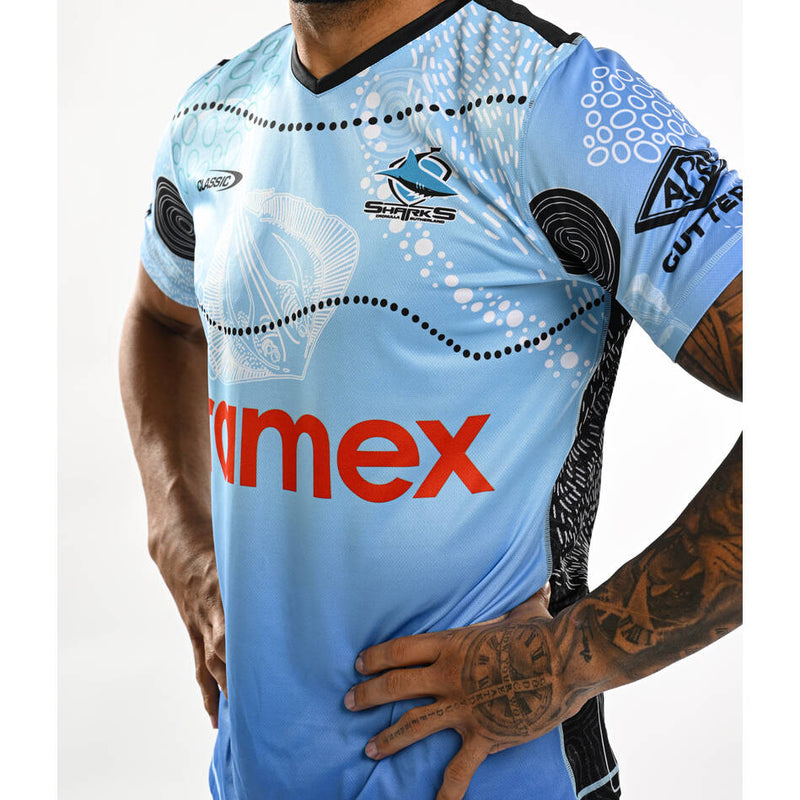 2024 Cronulla Sharks ADULTS Indigenous Training Tee