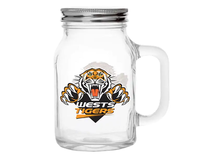 Wests Tigers Glass Jar