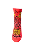 Run it Str8 Grip Socks Peach Burst