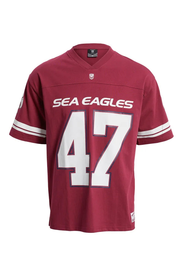 Manly Sea Eagles KIDS Over Sized Grid Iron Tshirt