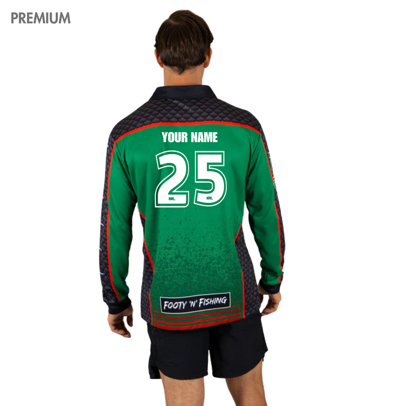 South Sydney Rabbitohs ADULTS Barracuda Fishing Shirt
