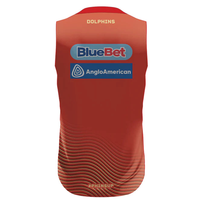 2024 Redcliffe Dolphins ADULTS Training Singlet Red
