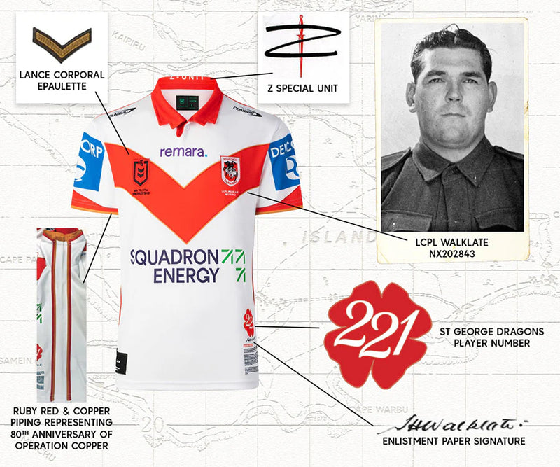 2025 St George Illawarra Dragons ADULTS Anzac Round Jersey