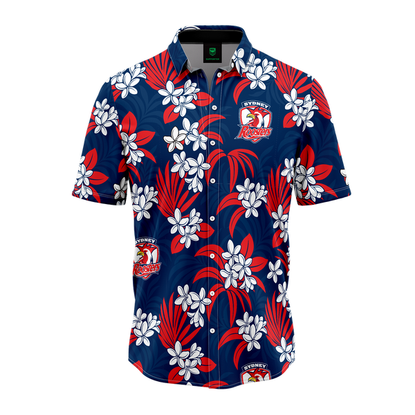 Sydney Roosters ADULTS 'REEF' Hawaiian Shirt