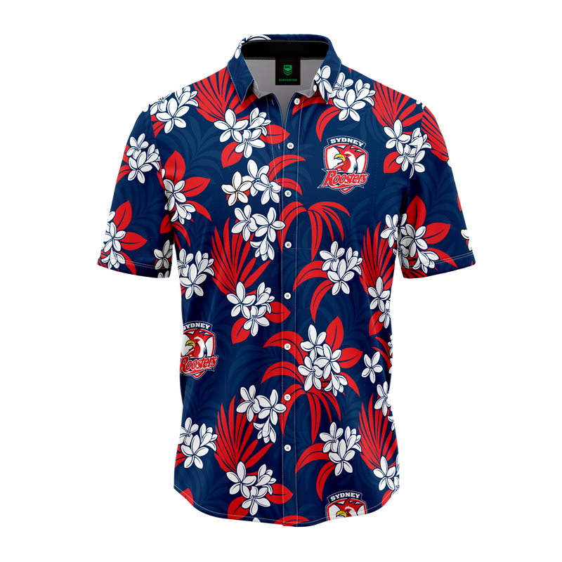 Sydney Roosters ADULTS 'REEF' Hawaiian Shirt