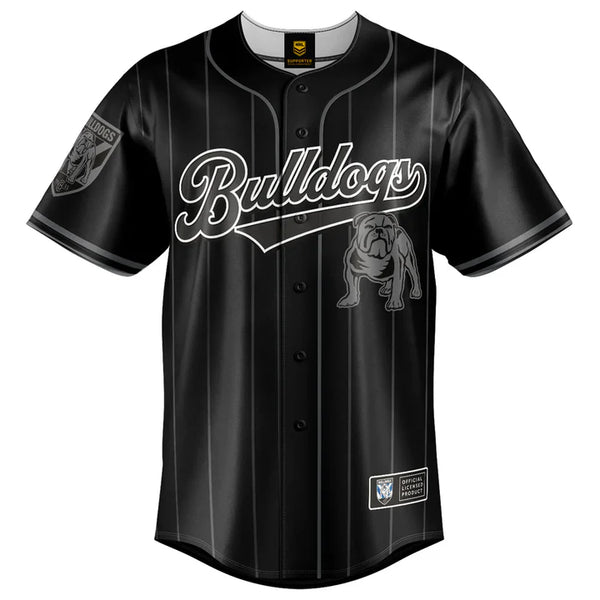 Canterbury Bulldogs ADULTS Blackout Baseball Shirt