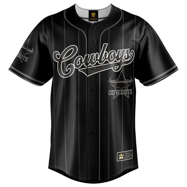 North QLD Cowboys ADULTS Blackout Baseball Shirt