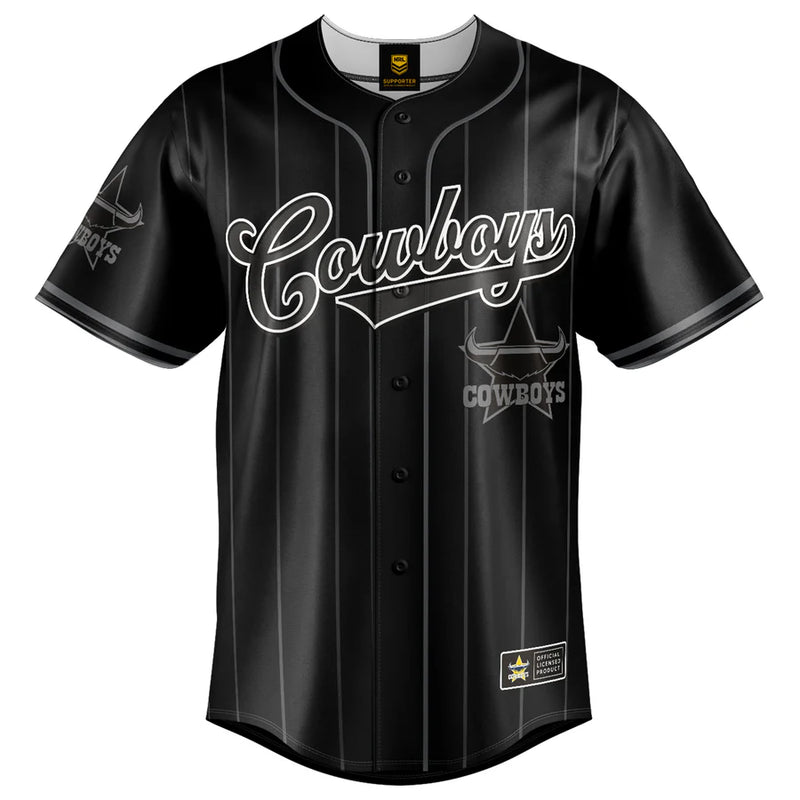 North QLD Cowboys ADULTS Blackout Baseball Shirt