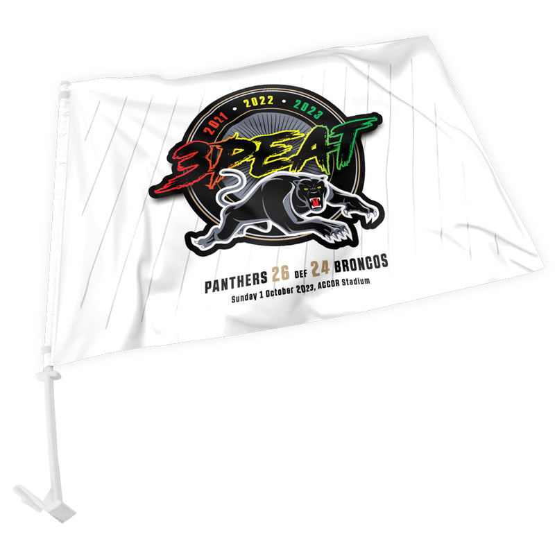 2023 Penrith Panthers PREMIERSHIP CAR FLAG