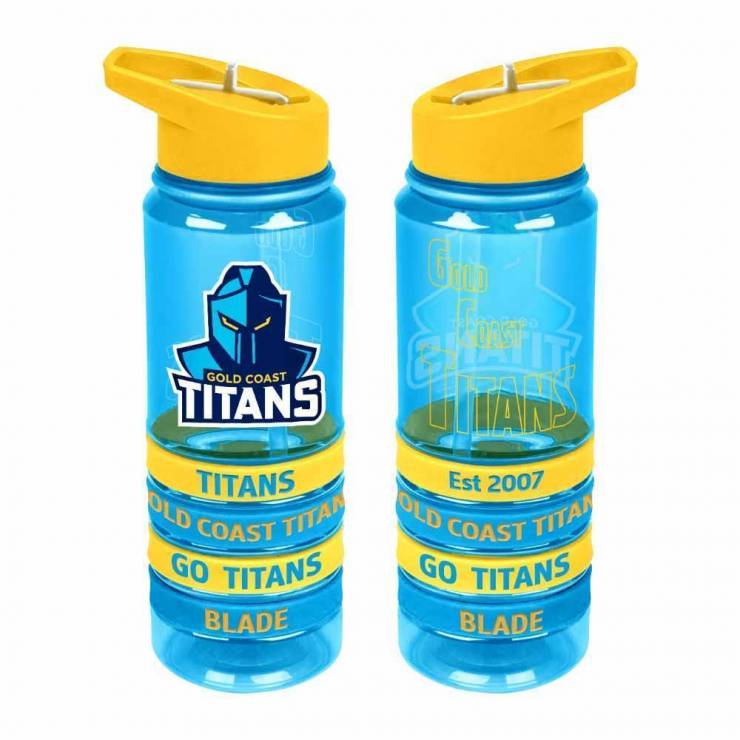 Gold Coast Titans Tritan Bottle With Bands