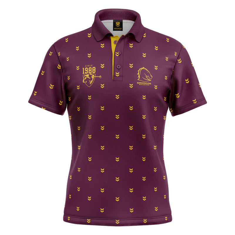 Brisbane Broncos ADULTS Golf Polo