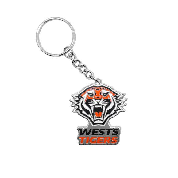 Wests Tigers Metal Logo Keyring