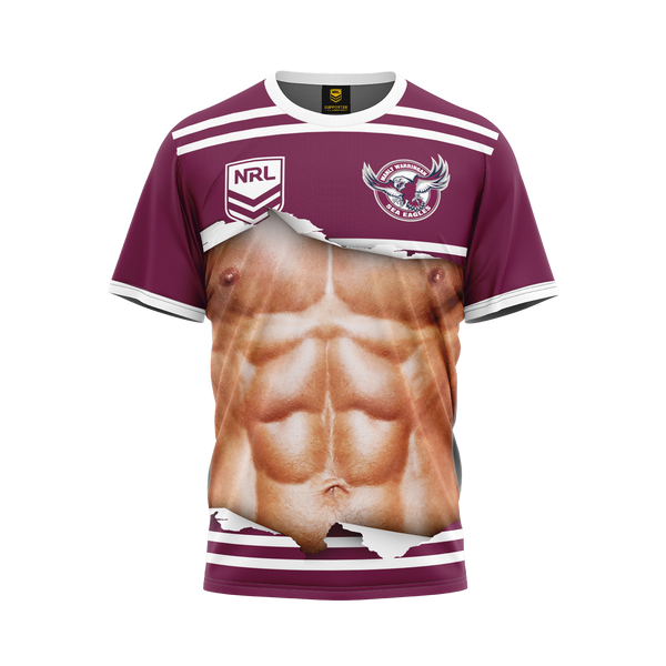 Manly Sea Eagles ADULTS Ripped Bod Tee