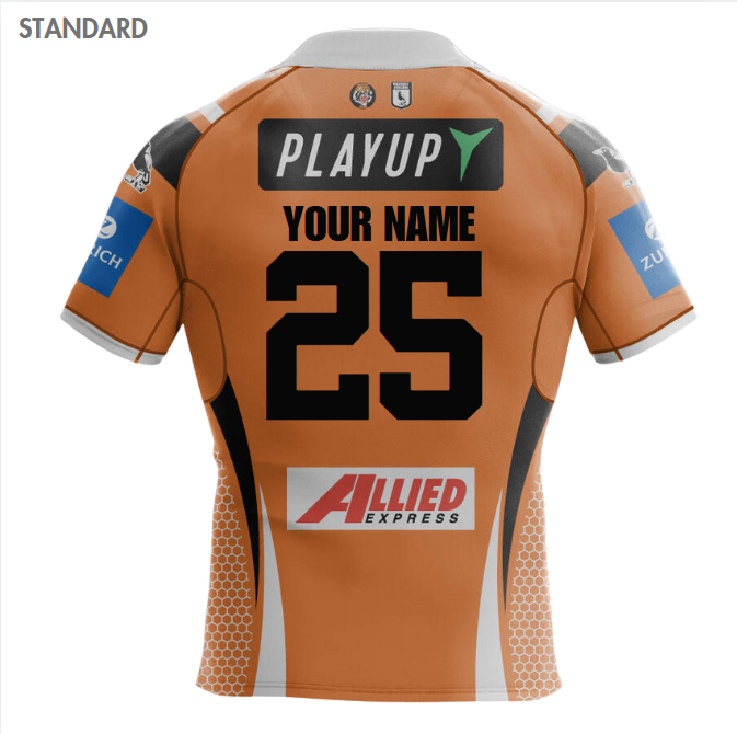 2025 Wests Tigers ADULTS Away Jersey