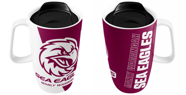 Manly Sea Eagles Travel Mug with Handle