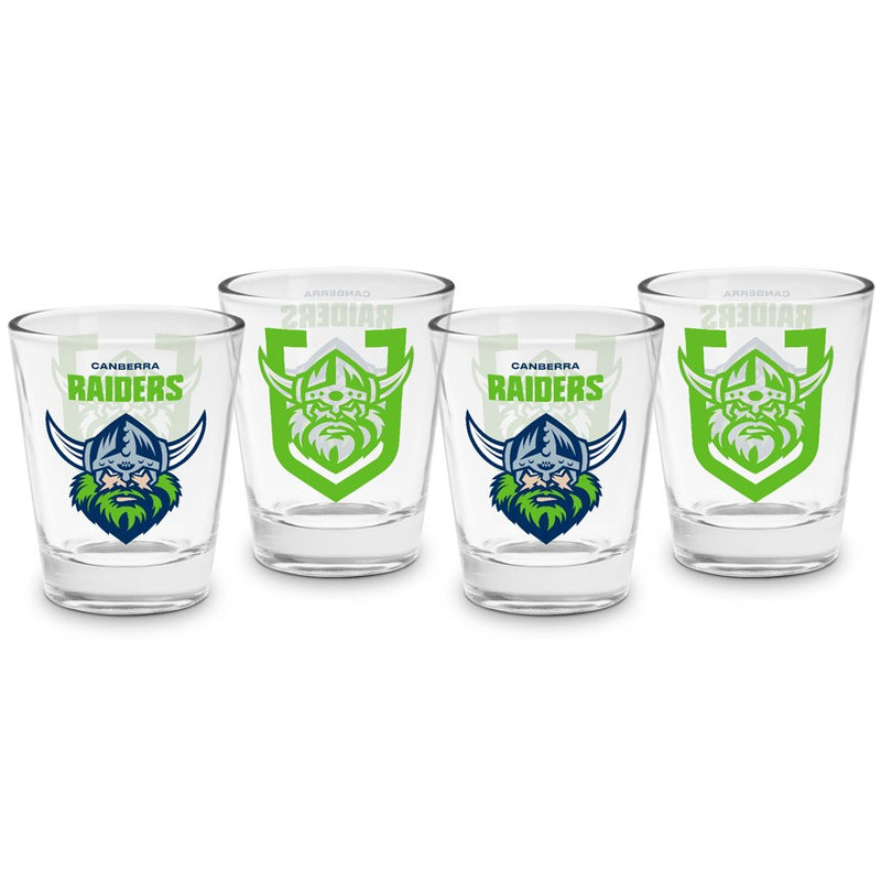Canberra Raiders 4 Pack Shot Glasses