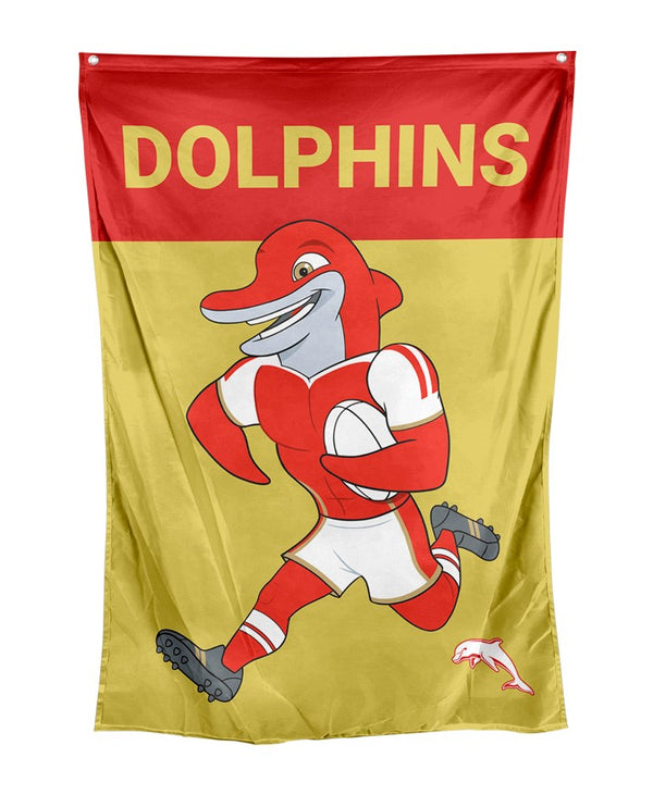 Redcliffe Dolphins Mascot Wall Flag