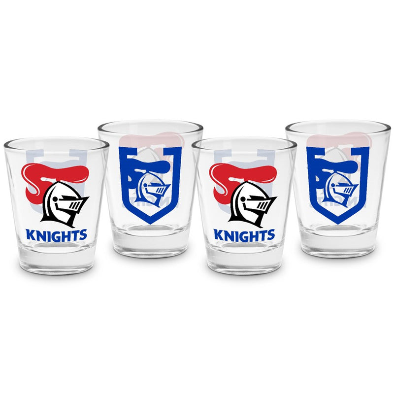 Newcastle Knights 4 Pack Shot Glasses