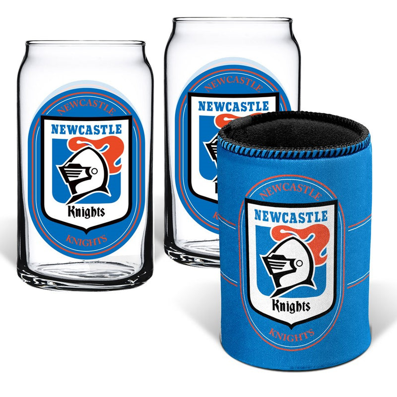 Newcastle Knights Can Glasses and Can Cooler Pack