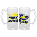 North QLD Cowboys Frosted Stein Glass