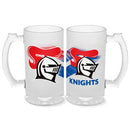 Newcastle Knights Frosted Stein Glass