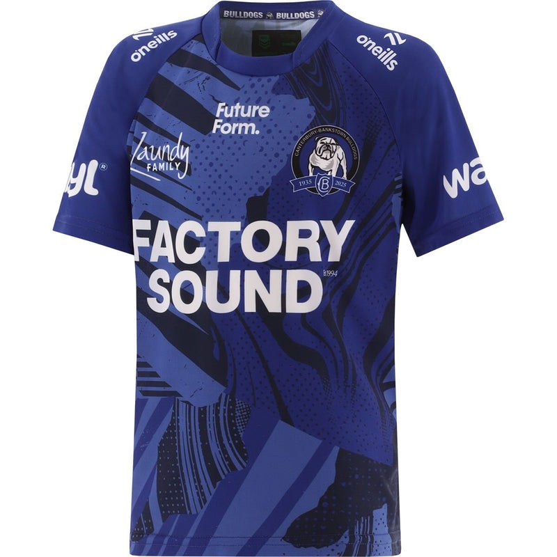 2025 Canterbury Bulldogs KIDS Blue Training Tee