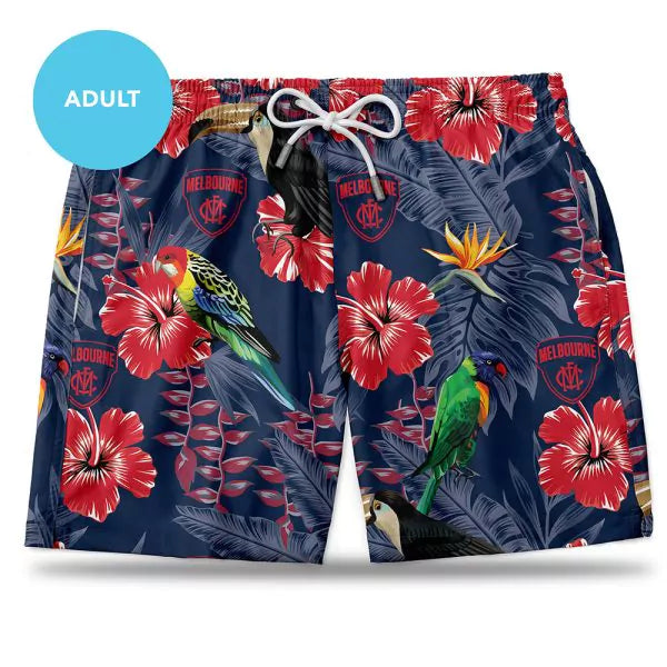 Melbourne Demons AFL ADULTS Hawaiian Board Shorts