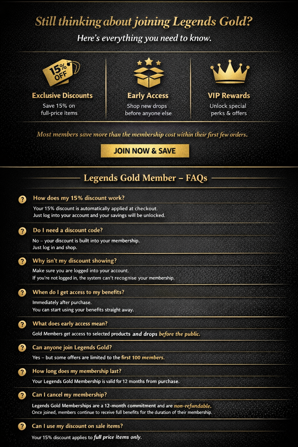 Legends Basic Membership Legends Membership