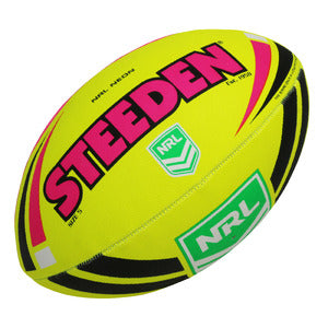 NRL Neon Pink and Yellow LARGE Football