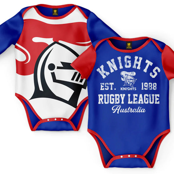 Newcastle Knights 2PK Baby Bodysuits