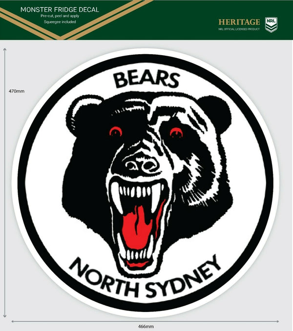 North Sydney Bears Monster Decal Sticker