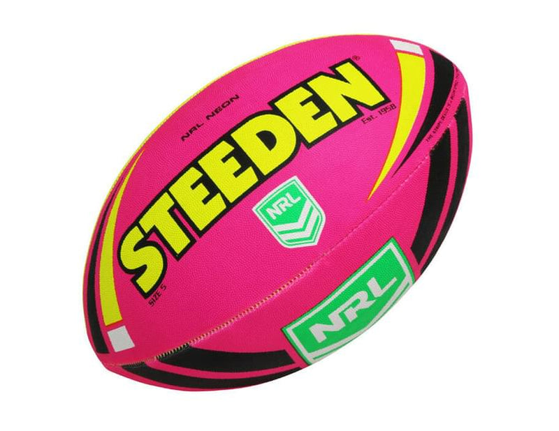 NRL Neon Pink and Yellow LARGE Football