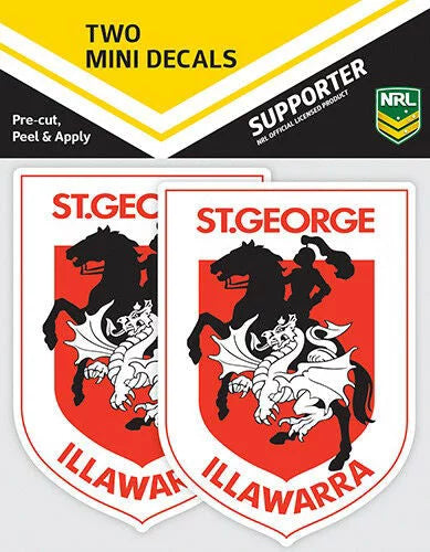 St George Illawarra Dragons Mini Decal Stickers