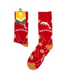Redcliffe Dolphins ADULTS Goal Post Logo Socks