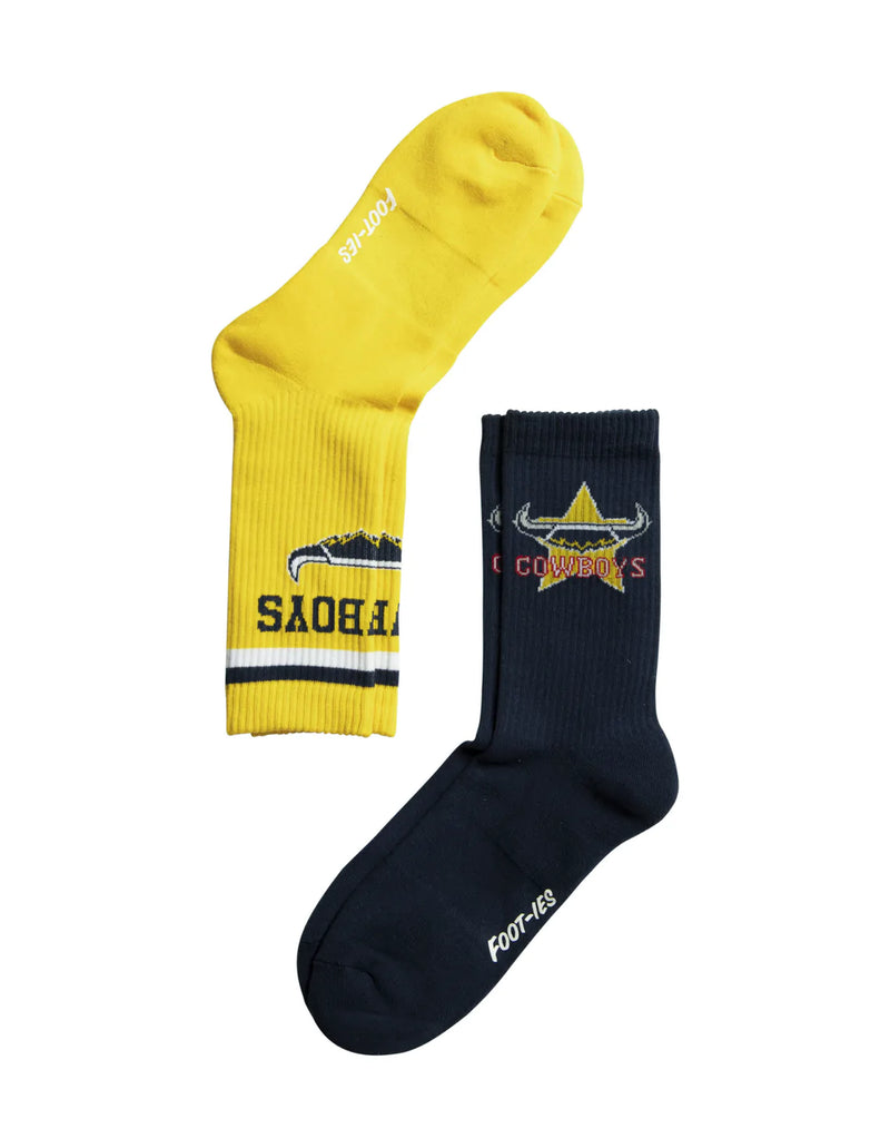 North Queensland Cowboys ADULTS 2pck Socks