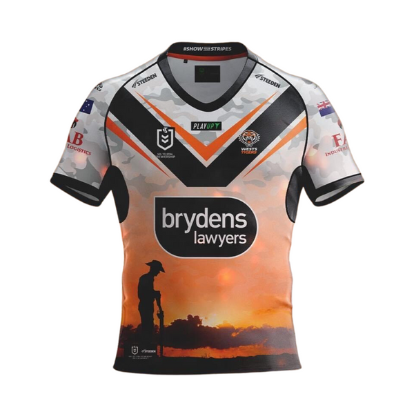 Wests Tigers NRL 2021 Steeden Away Jersey Kids Sizes 6-14!