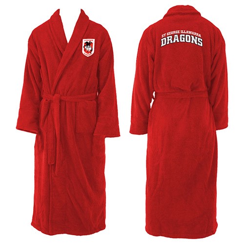 St George Illawarra Dragons Long Sleeve Bath Robe