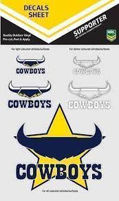 North QLD Cowboys Decal Sticker Sheet