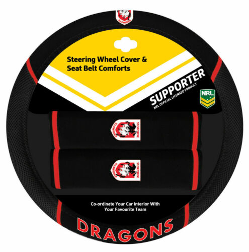 St George Illawarra Dragons Steering Wheel Cover Set