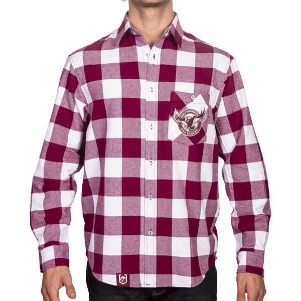 Manly Sea Eagles ADULTS Flannel Shirt